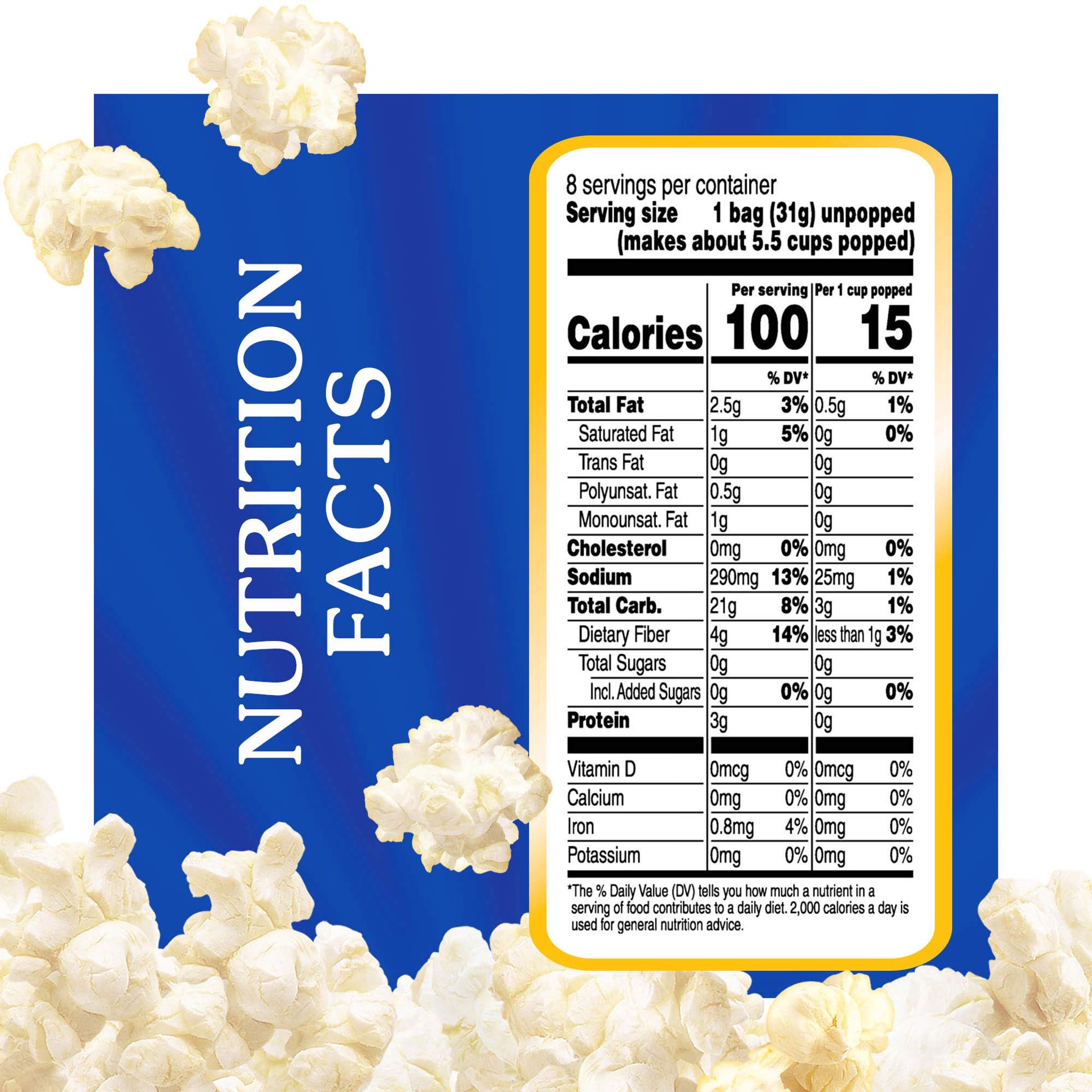 slide 2 of 5, ACT II 100 Calorie Kettle Corn Microwave Popcorn, 8-Count 1.1-oz. Mini Bags, 8.75 oz