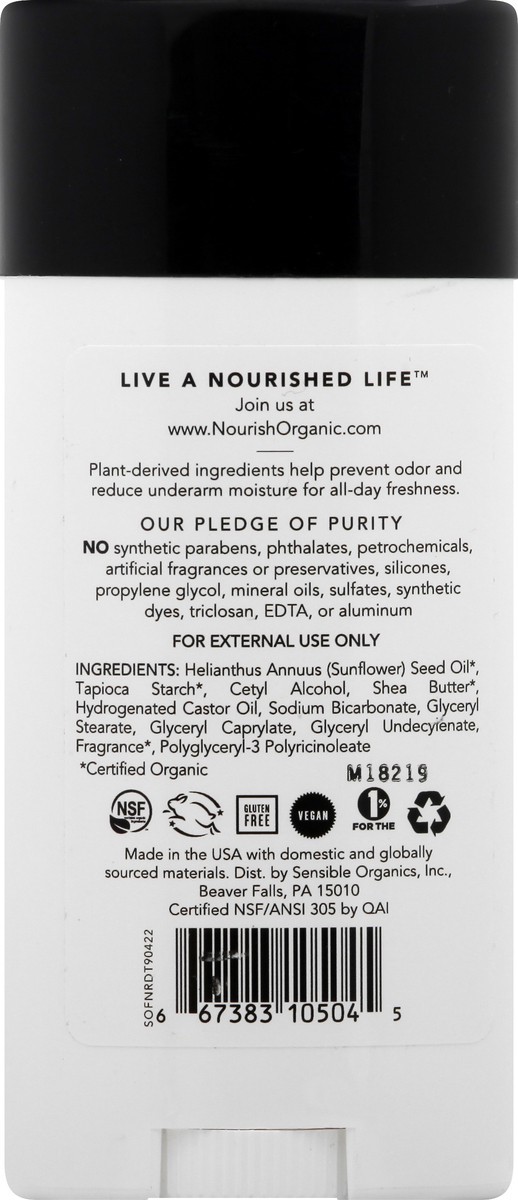 slide 10 of 12, Nourish Organic Deodorant Stick 2.2 oz, 2.2 oz