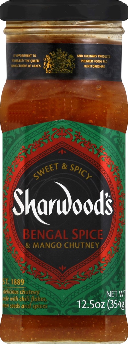 slide 2 of 2, Sharwood's Bengal Spice & Mango Chutney, 12.5 oz