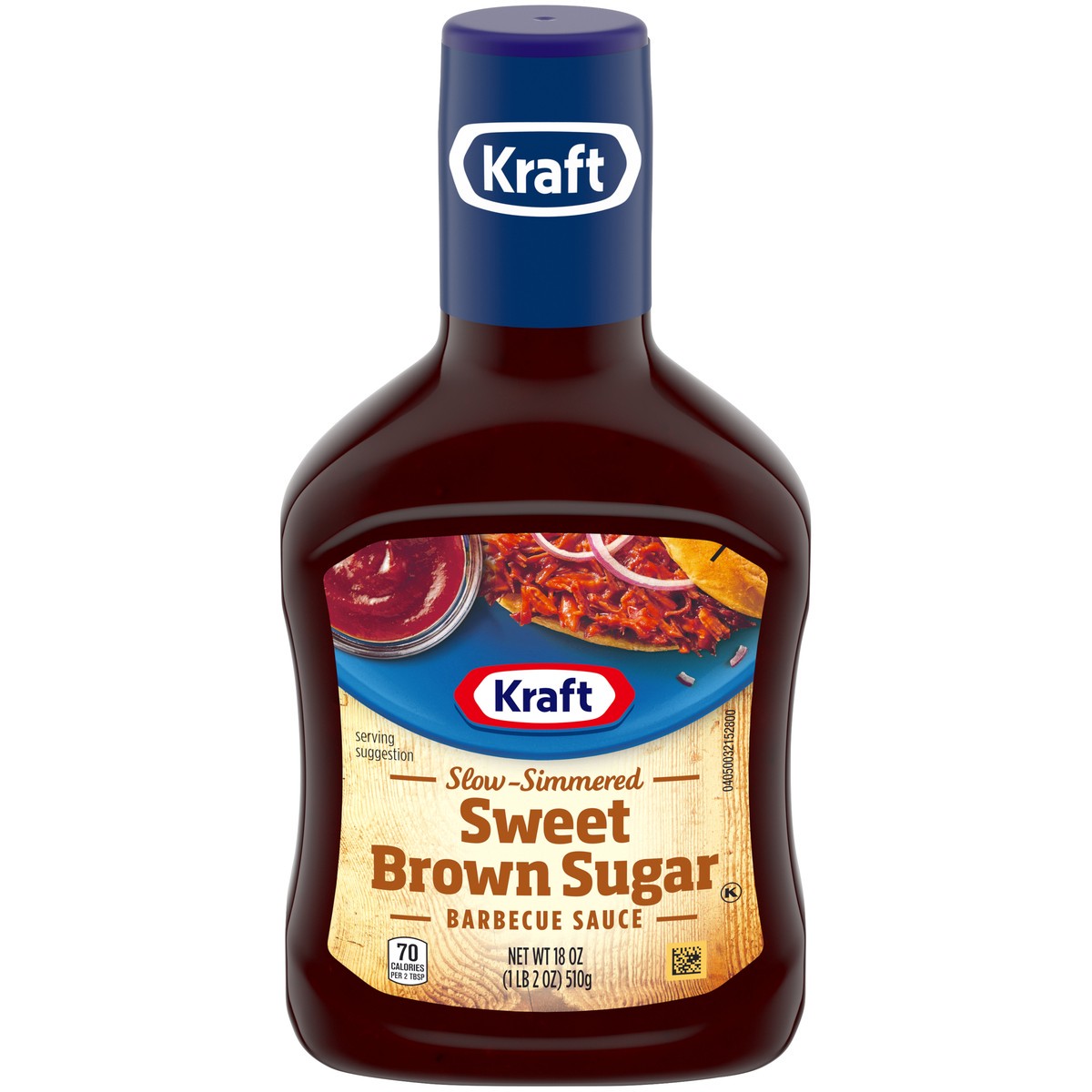 slide 1 of 9, Kraft Sweet Brown Sugar Slow-Simmered Barbecue BBQ Sauce, 18 oz Bottle, 18 oz
