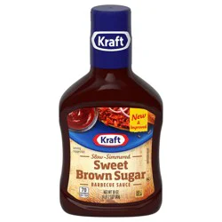 Kraft Sweet Brown Sugar Slow-Simmered Barbecue BBQ Sauce, 18 oz Bottle