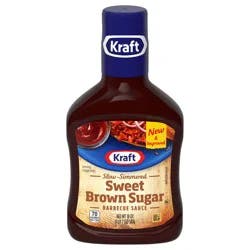 Kraft Sweet Brown Sugar Slow-Simmered Barbecue BBQ Sauce, 18 oz Bottle