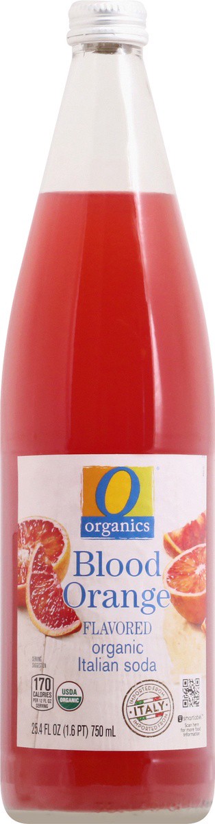 slide 6 of 9, O Organics Italian Blood Orange Soda, 25.4 fl oz