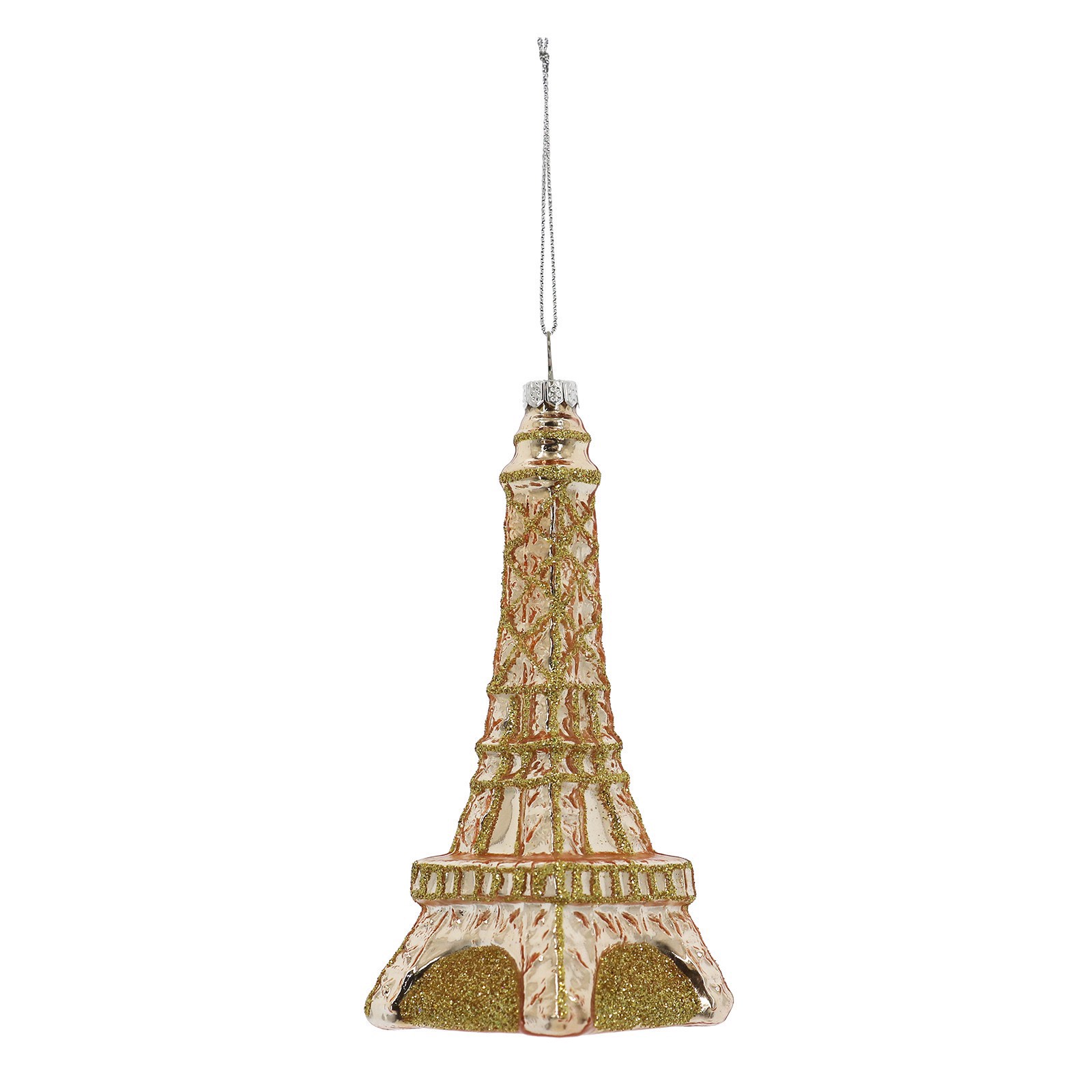 slide 3 of 3, 5.5" Eiffel Tower Glass Ornament By Ashland, 5.5 in