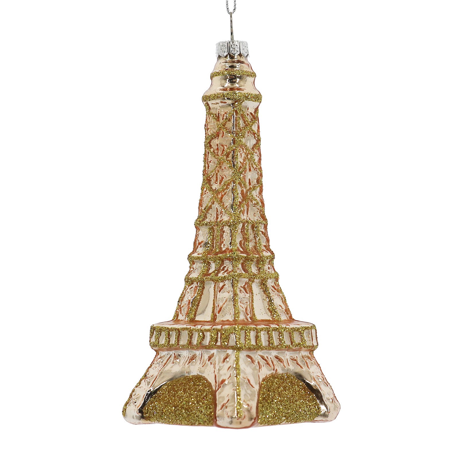 slide 2 of 3, 5.5" Eiffel Tower Glass Ornament By Ashland, 5.5 in