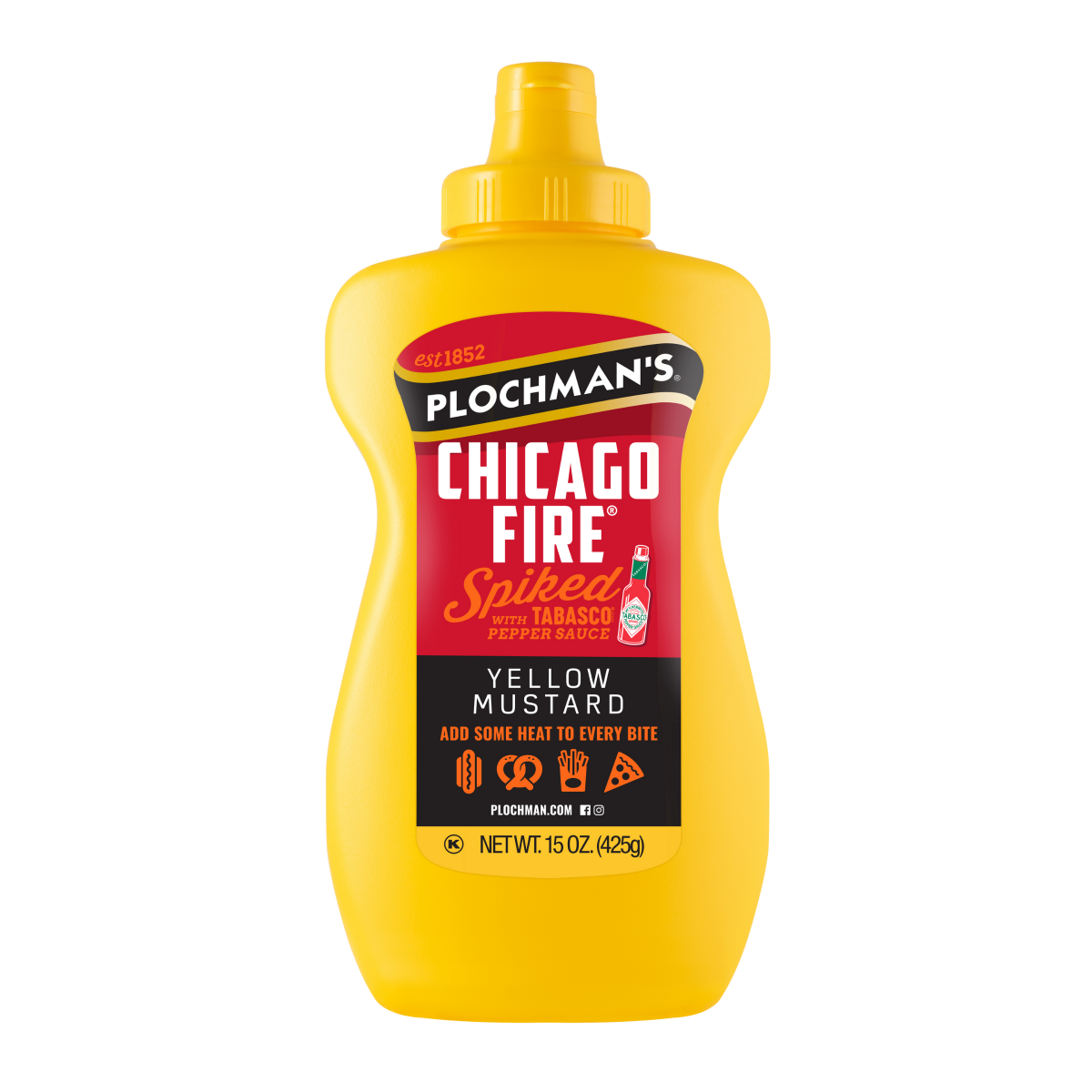 slide 1 of 13, Plochman's Chicago Fire Yellow Mustard, 15 oz