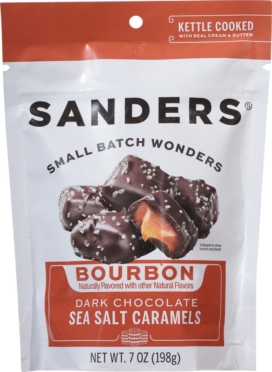 slide 2 of 14, Sanders Dark Chocolate Bourbon Sea Salt Caramels 7 oz, 7 oz