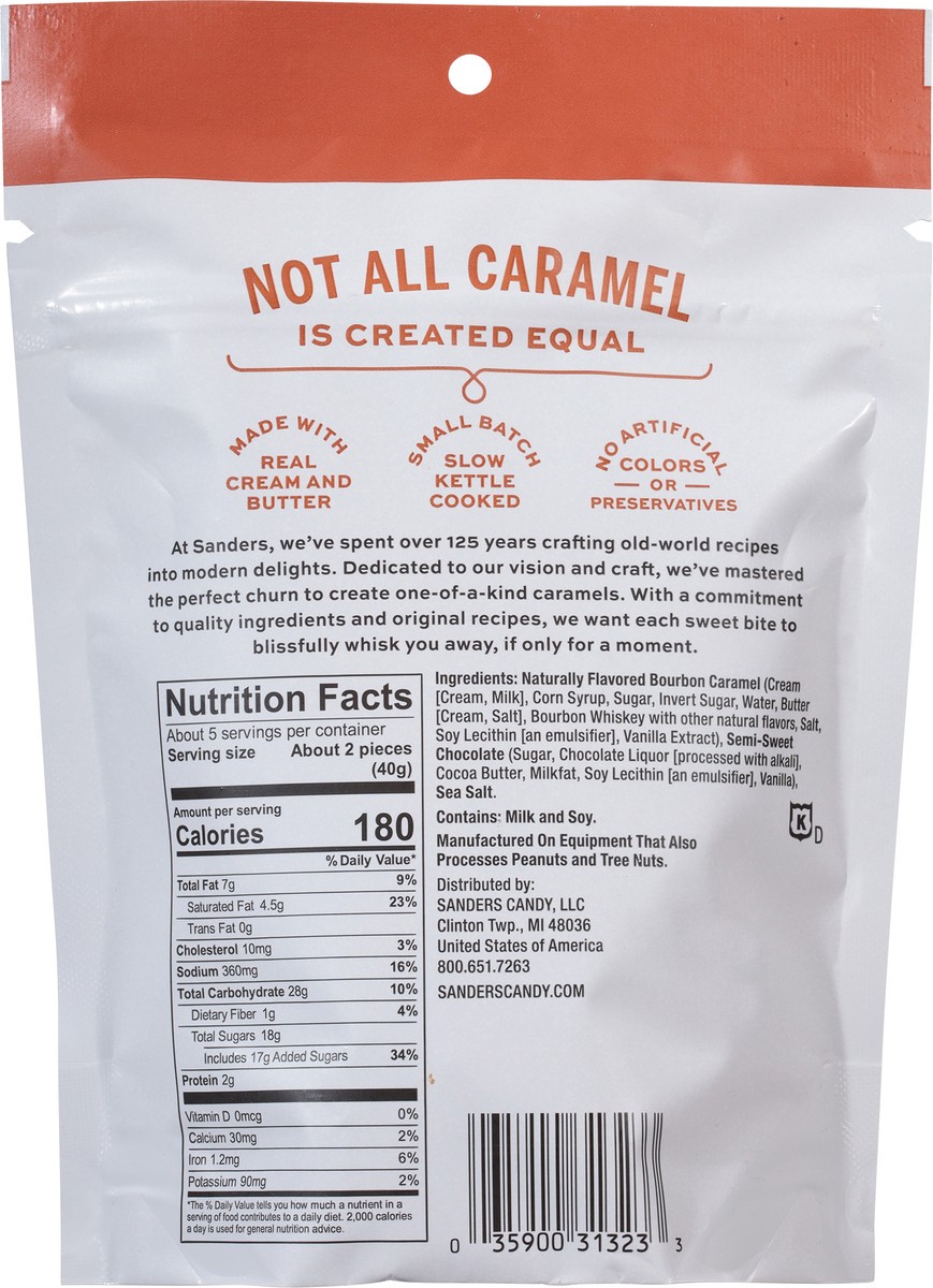 slide 11 of 14, Sanders Dark Chocolate Bourbon Sea Salt Caramels 7 oz, 7 oz
