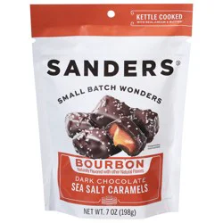 Sanders Dark Chocolate Bourbon Sea Salt Caramels 7 oz