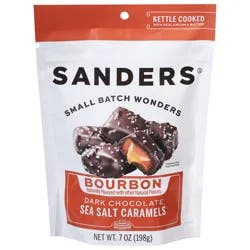 Sanders Dark Chocolate Bourbon Sea Salt Caramels 7 oz