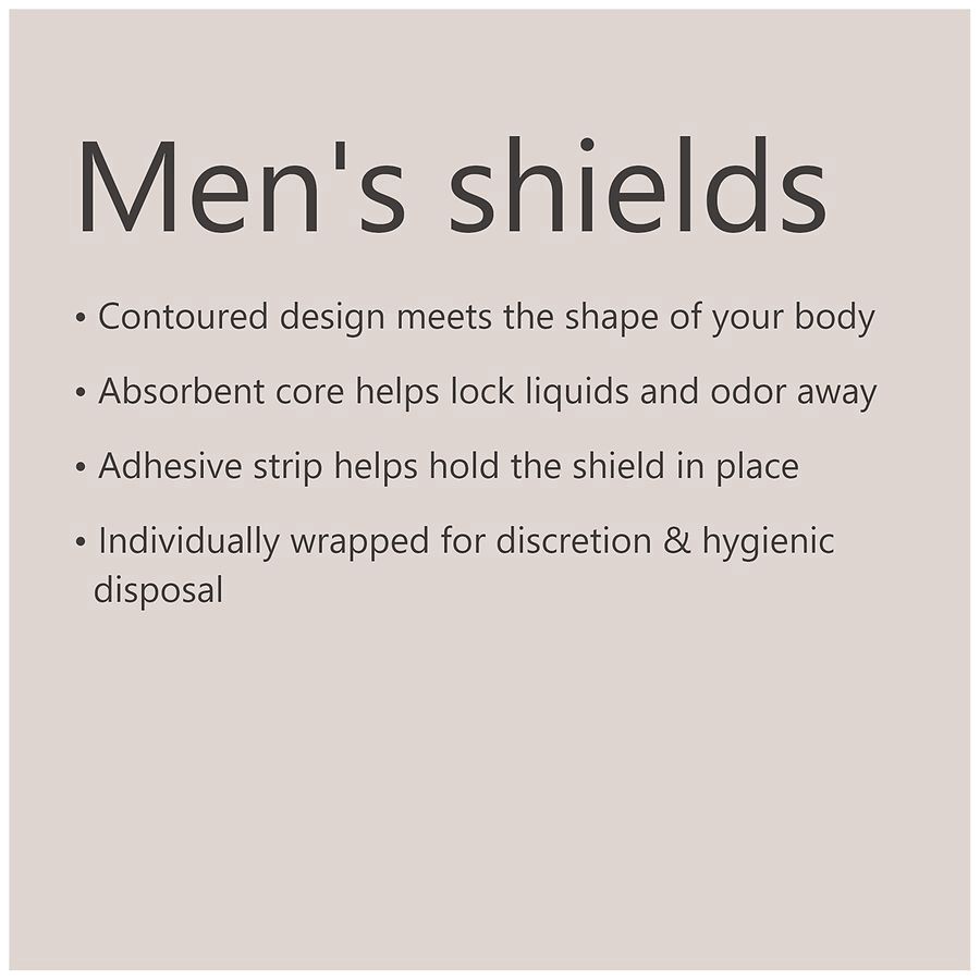 slide 2 of 5, Walgreens Incontinence Shields for Men, Moderate Absorbency, 58 ct