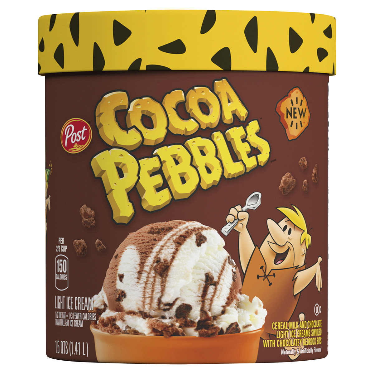 slide 1 of 1, Nestlé Post Cocoa Pebbles Light Ice Cream, 48 fl oz