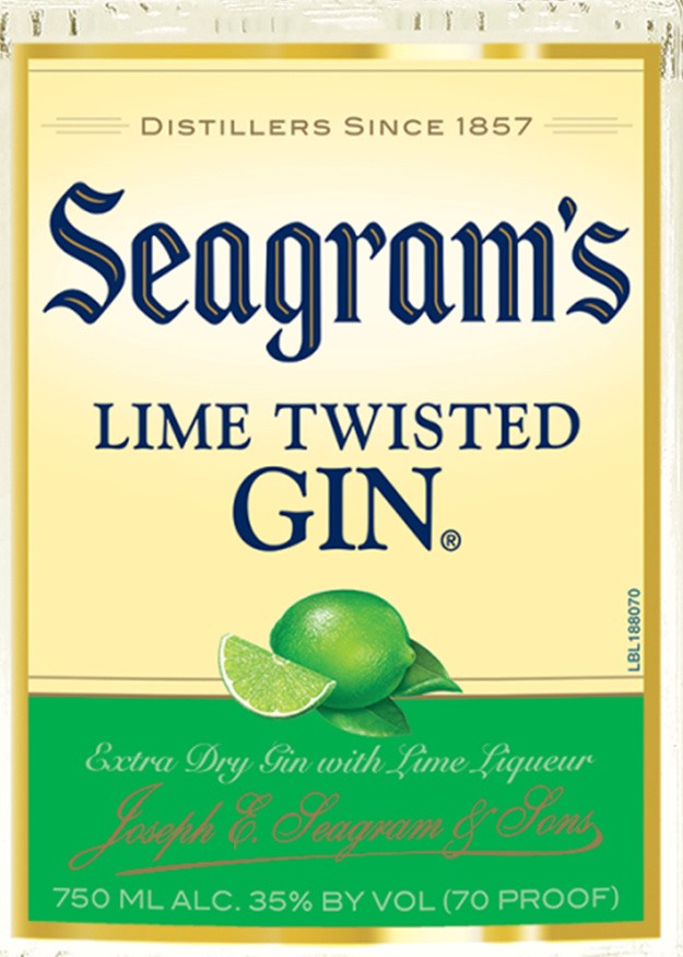 slide 9 of 9, Seagram's Seagrams Twisted Lime Flavored Gin 750mL Bottle, 750 ml