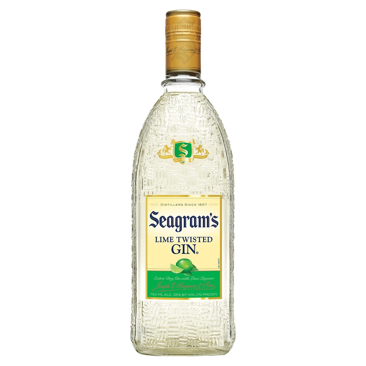 slide 1 of 9, Seagram's Seagrams Twisted Lime Flavored Gin 750mL Bottle, 750 ml