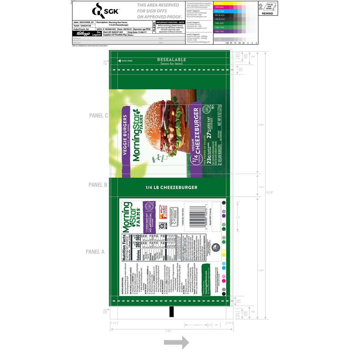 slide 7 of 12, MorningStar Farms Veggie Burgers, Cheezeburger, 8 oz, Frozen, 8 oz