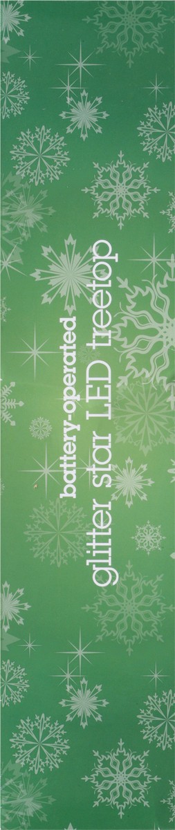 slide 4 of 12, Sylvania Gold Glitter Battery Operated with Timer Pointed Tree Topper Star Light - Each, 1 ct