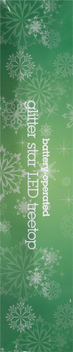 slide 2 of 12, Sylvania Gold Glitter Battery Operated with Timer Pointed Tree Topper Star Light - Each, 1 ct