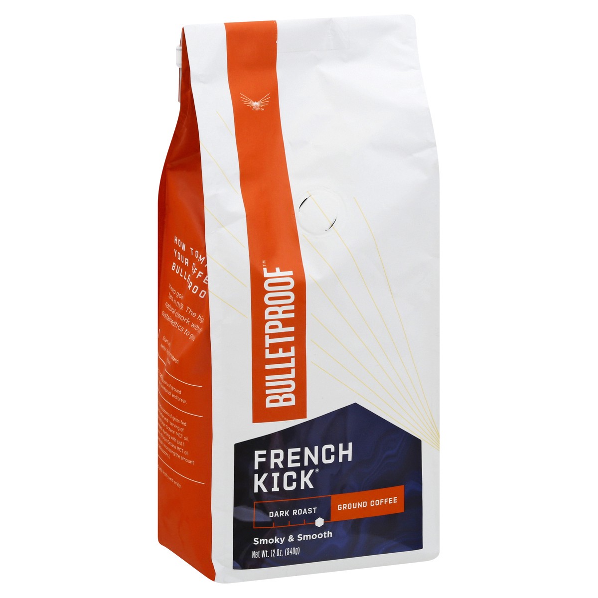 slide 8 of 9, Bulletproof Dark Roast Ground French Kick Coffee - 12 oz, 12 oz