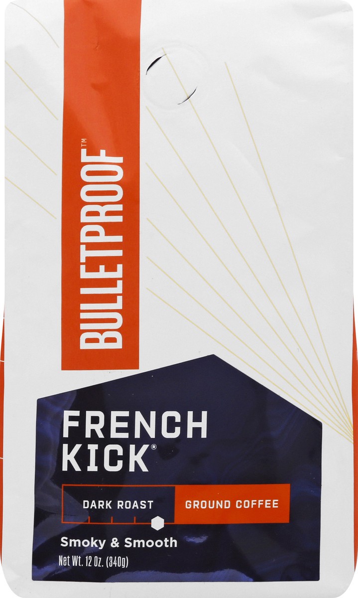 slide 4 of 9, Bulletproof Dark Roast Ground French Kick Coffee - 12 oz, 12 oz