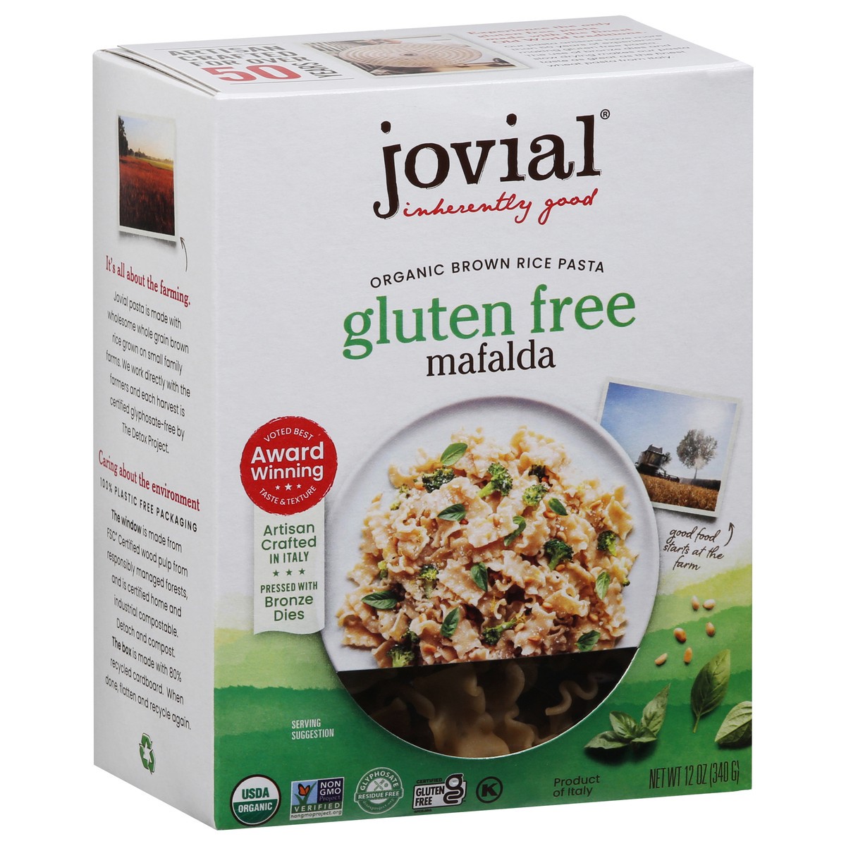 slide 6 of 9, Jovial Gluten Free Mafalda 12 oz, 12 oz
