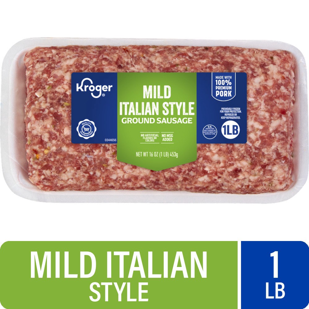 slide 1 of 5, Kroger Mild Italian Ground Sausage, 16 oz