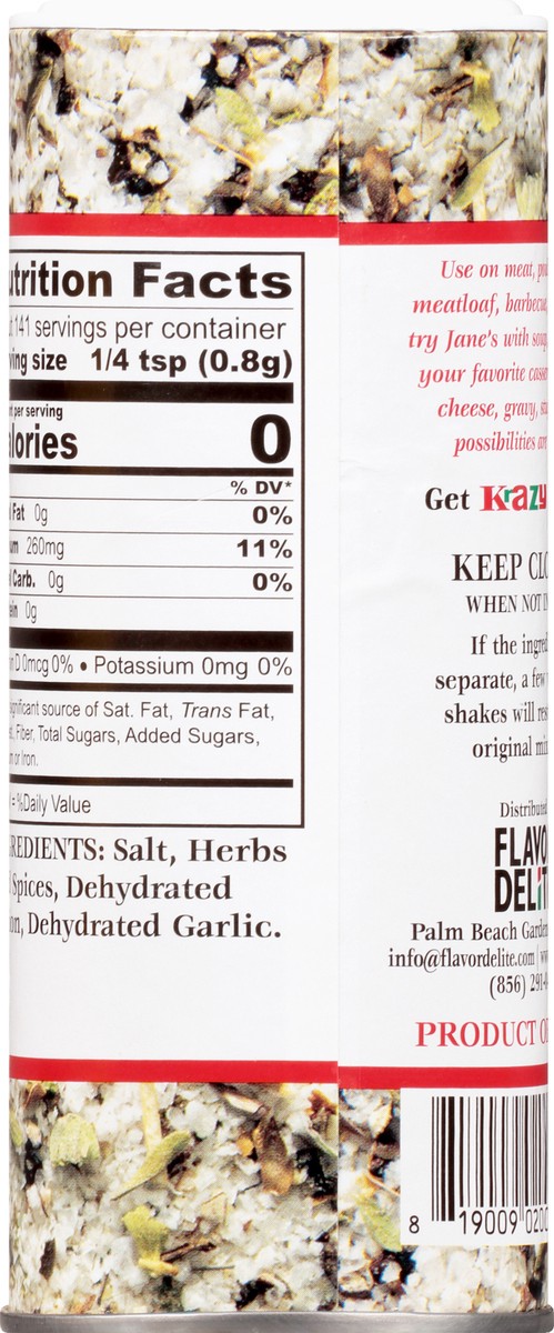 slide 2 of 12, Jane's Krazy Mixed-Up Seasonings Jane's Krazy Mixed-Up Salt All Purpose Blend 4 oz, 4 oz