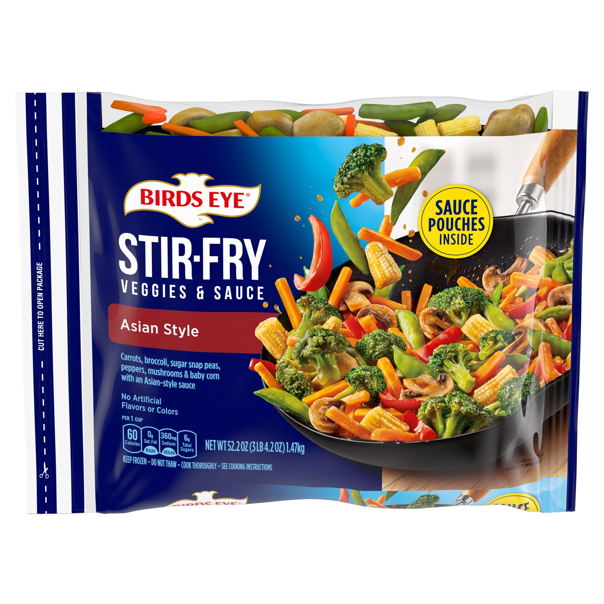 slide 1 of 8, Birds Eye Asian Style Veggies & Sauce Stir-Fry 52.2 oz, 52.5 oz