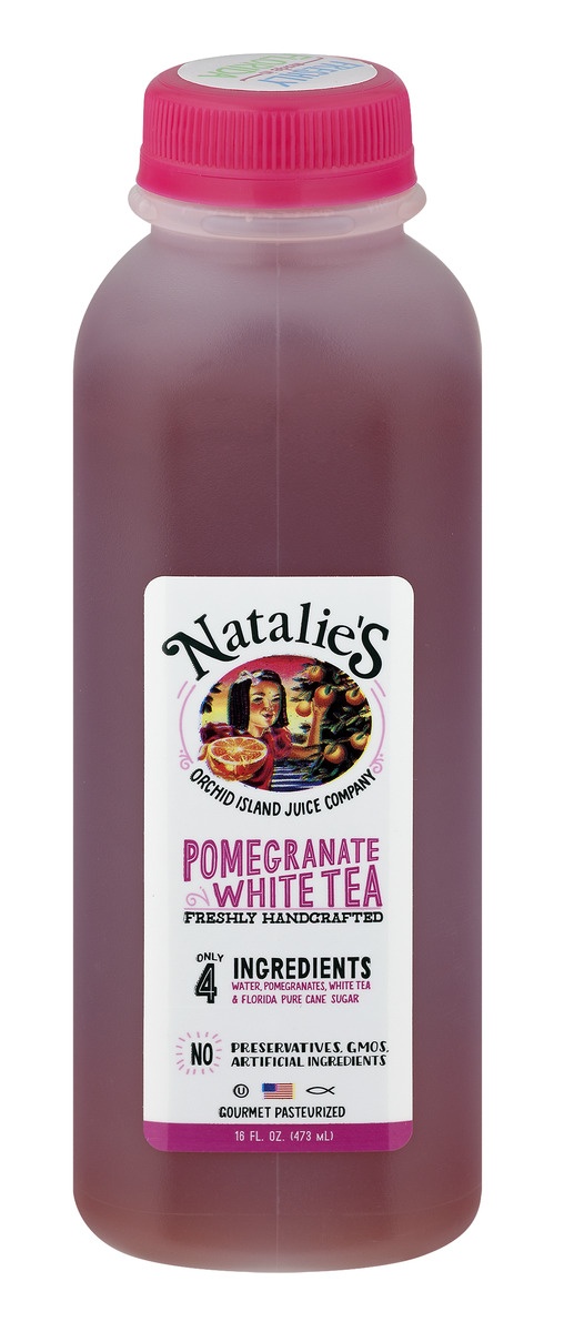 slide 1 of 1, Natalie's Pomegranate White Tea, 16 oz