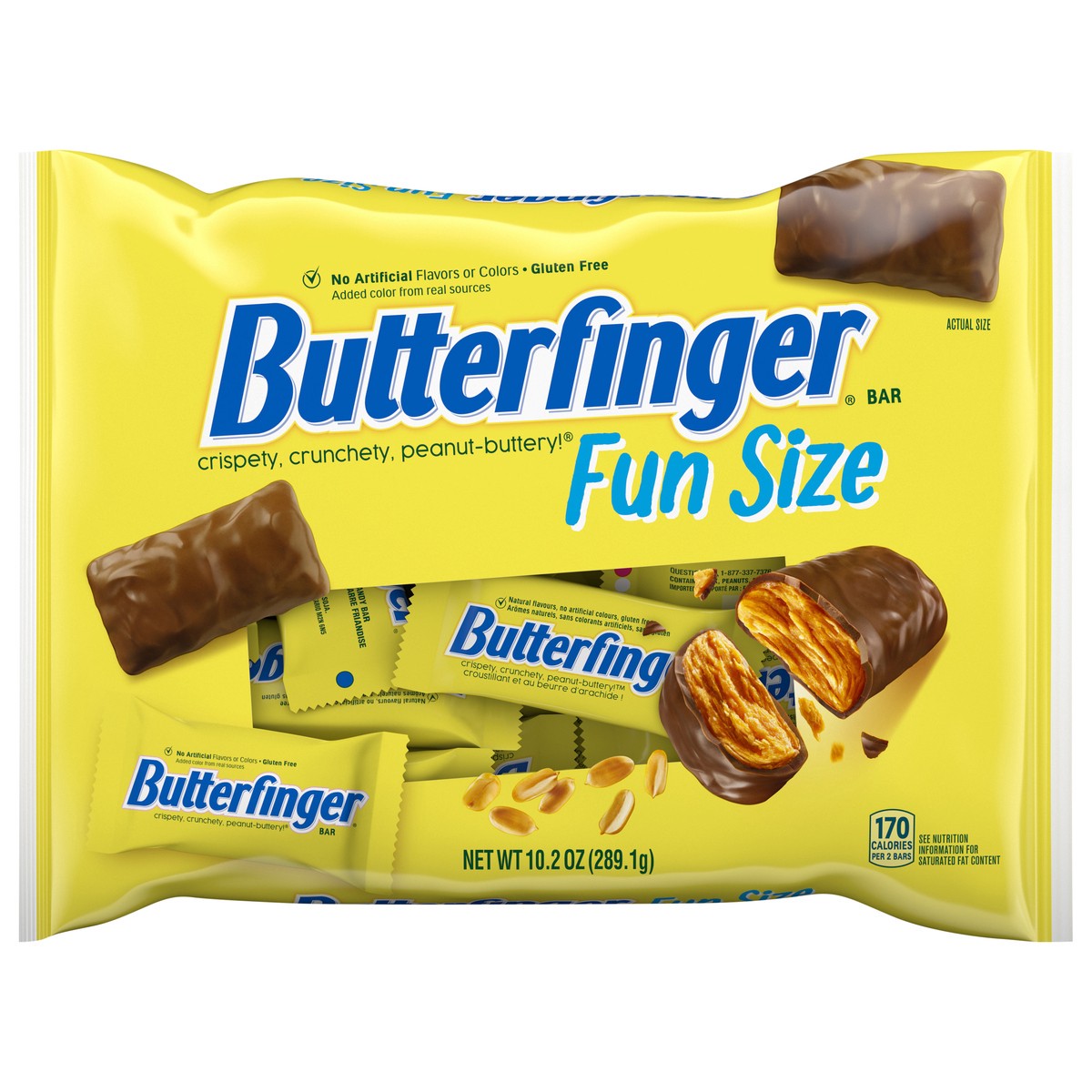 slide 1 of 8, Butterfinger Fun Size Bar 10.2 oz, 10.2 oz