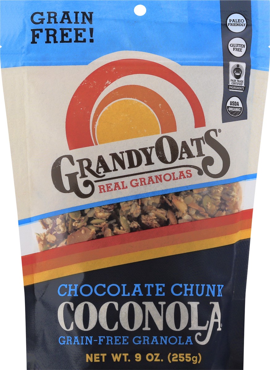 slide 1 of 12, GrandyOats Coconola Grain-Free Chocolate Chunk Granola 9 oz, 9 oz