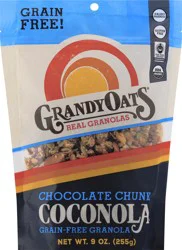 Grandy Organics Grain Free Dark Chocolate Coconola Granola 9 oz