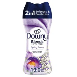Downy Blends 2-in-1 Soft & Fresh Laundry Scent Booster Beads, Spring Peony Scent, 13.0 OZ, Laundry Softness and Scent Booster