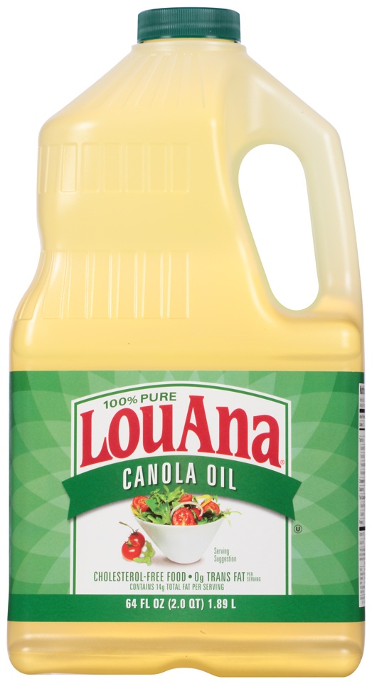 slide 1 of 8, Louana 100% Pure Canola Oil, 64 oz