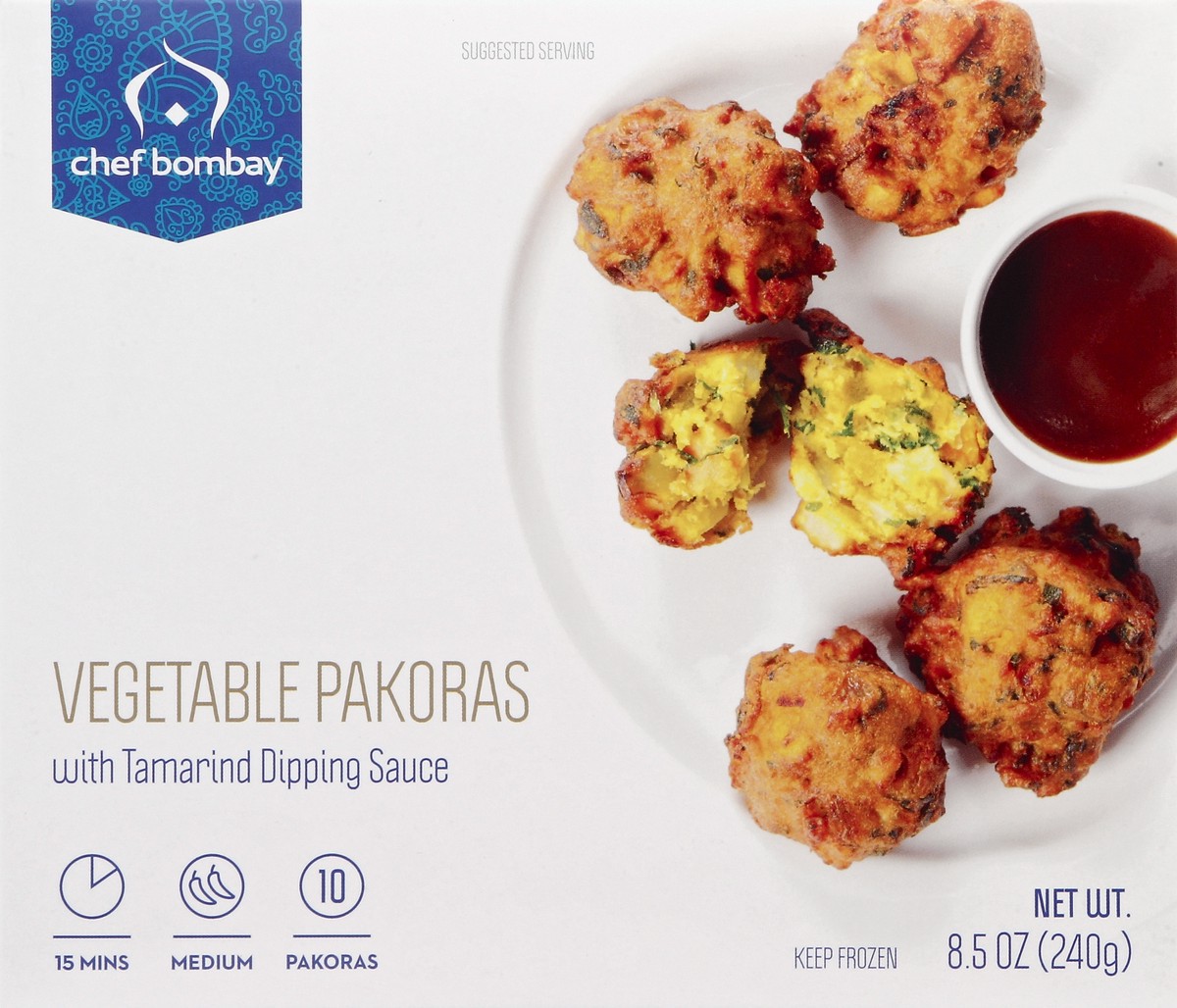 slide 1 of 1, Chef Bombay® frozen vegetable pakoras, 8.5 oz