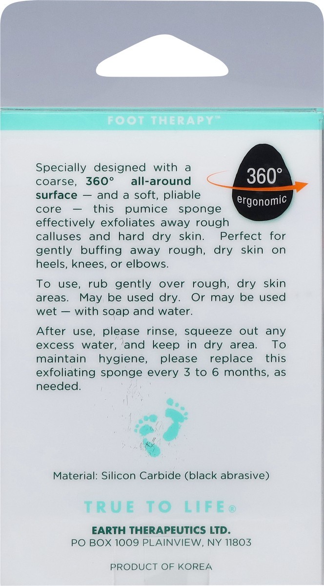 slide 9 of 11, Earth Therapeutics Soft Stone Exfoliating Foot Sponge 1 ea, 1 ct
