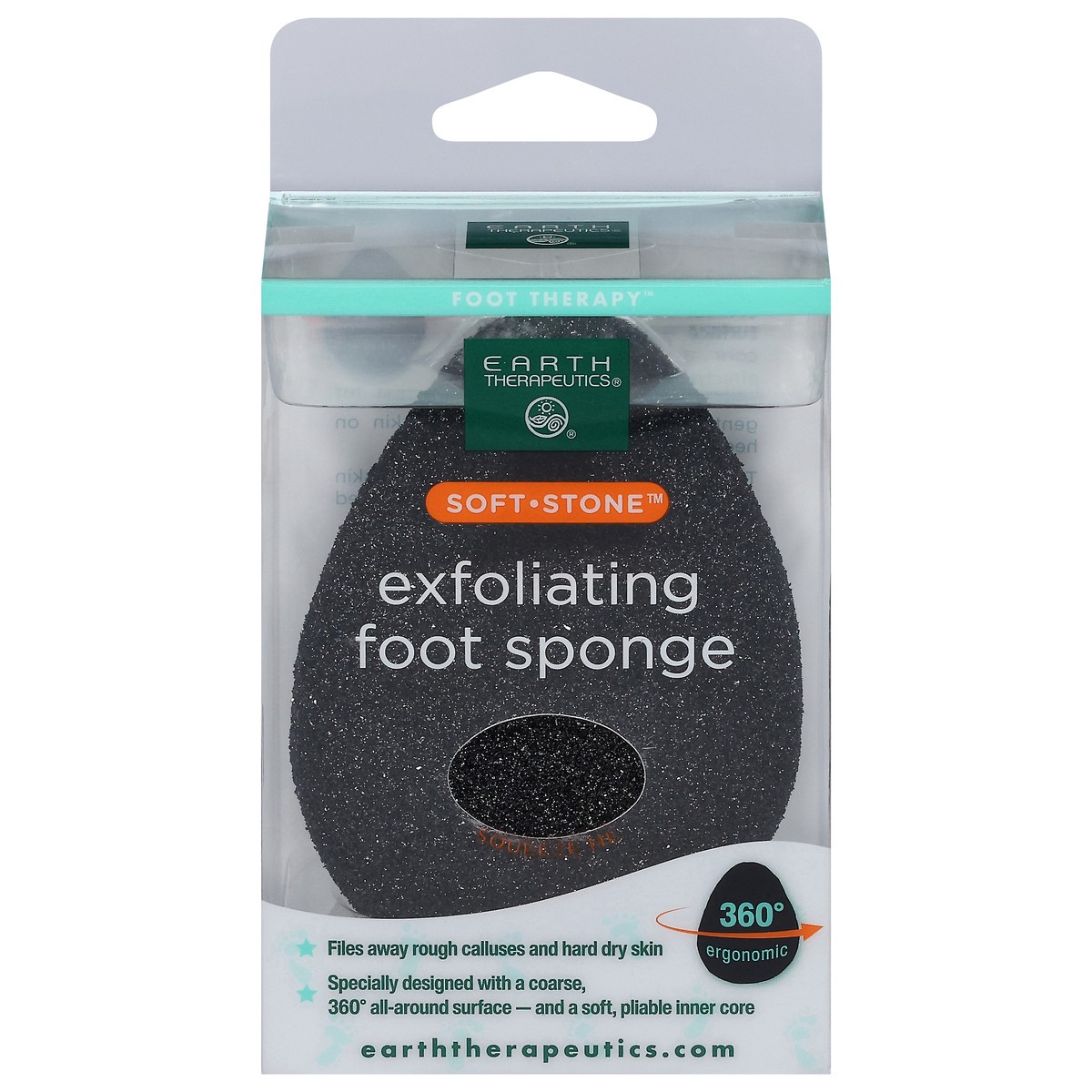 slide 5 of 11, Earth Therapeutics Soft Stone Exfoliating Foot Sponge 1 ea, 1 ct
