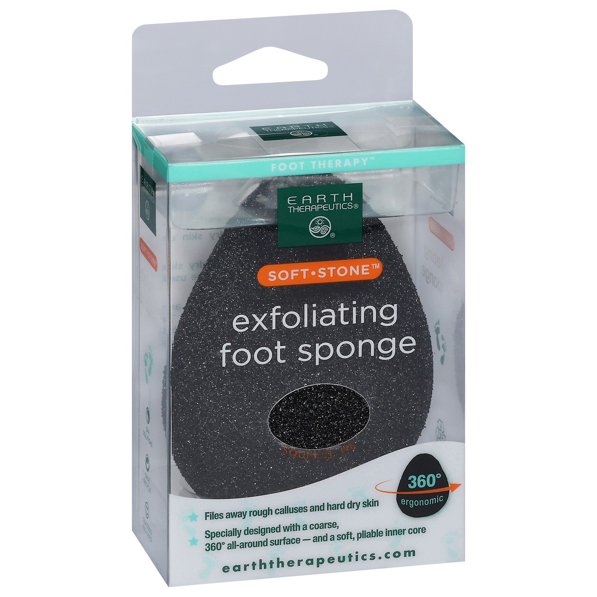 slide 6 of 11, Earth Therapeutics Soft Stone Exfoliating Foot Sponge 1 ea, 1 ct