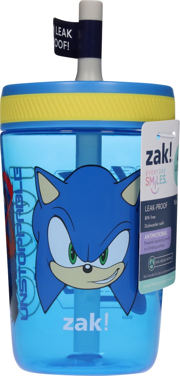 slide 5 of 11, Zak! Designs Everyday Smiles 15 Ounce Leak-Proof Bottle 1 ea, 1 ct