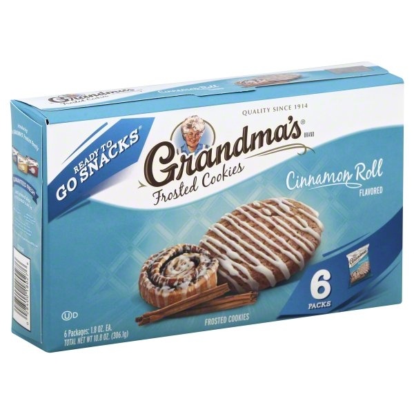 slide 1 of 5, Grandma's Frosted Cinnamon Roll Cookies, 6 ct; 1.8 oz