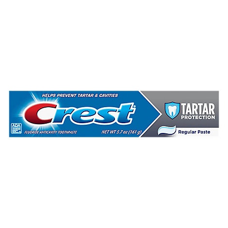 slide 1 of 1, Crest Toothpaste Fluoride Anticavity Tartar Protection Regular Paste, 5.7 oz