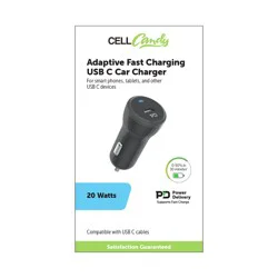 Cell Candy Adaptive Fast Charging USB-C Car Charger 20W