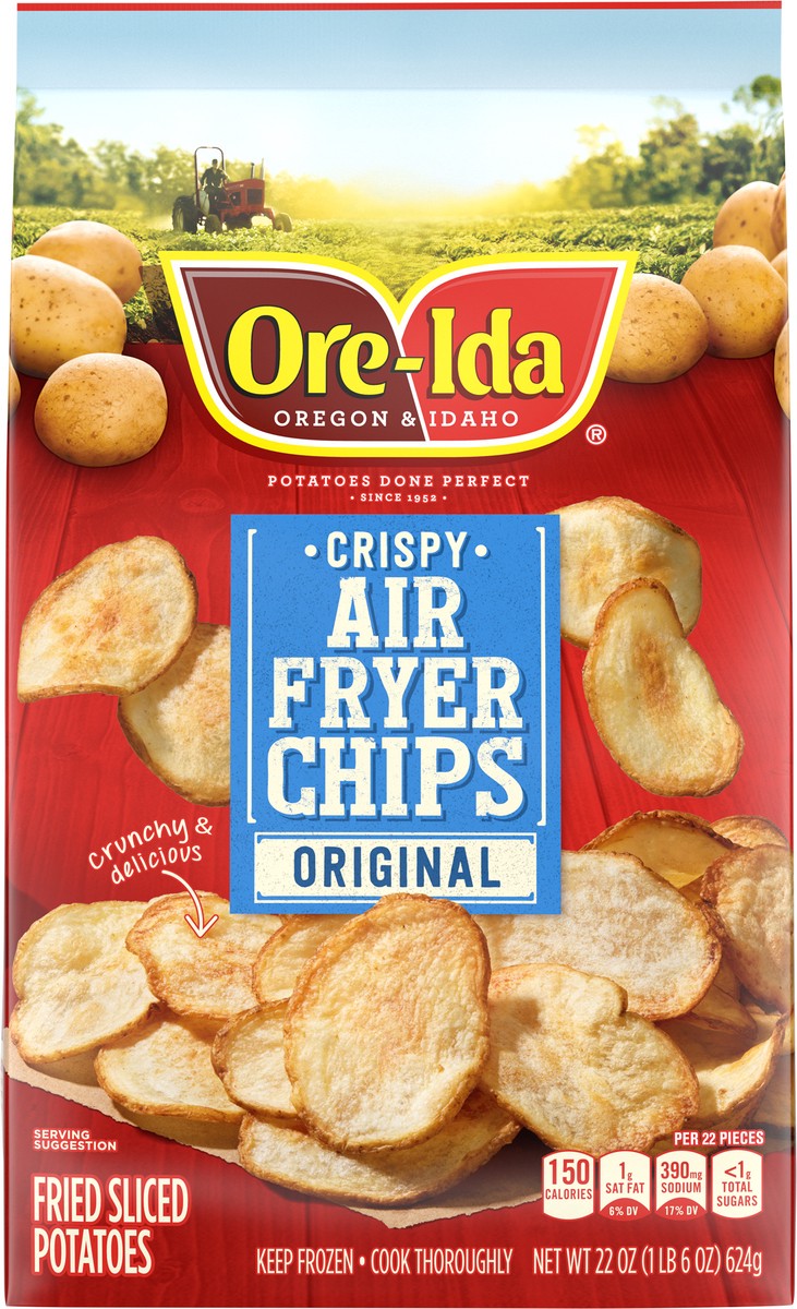 slide 3 of 9, Ore-Ida Air Fryer Chips Crispy Original Fried Sliced Potatoes 22 oz, 22 oz