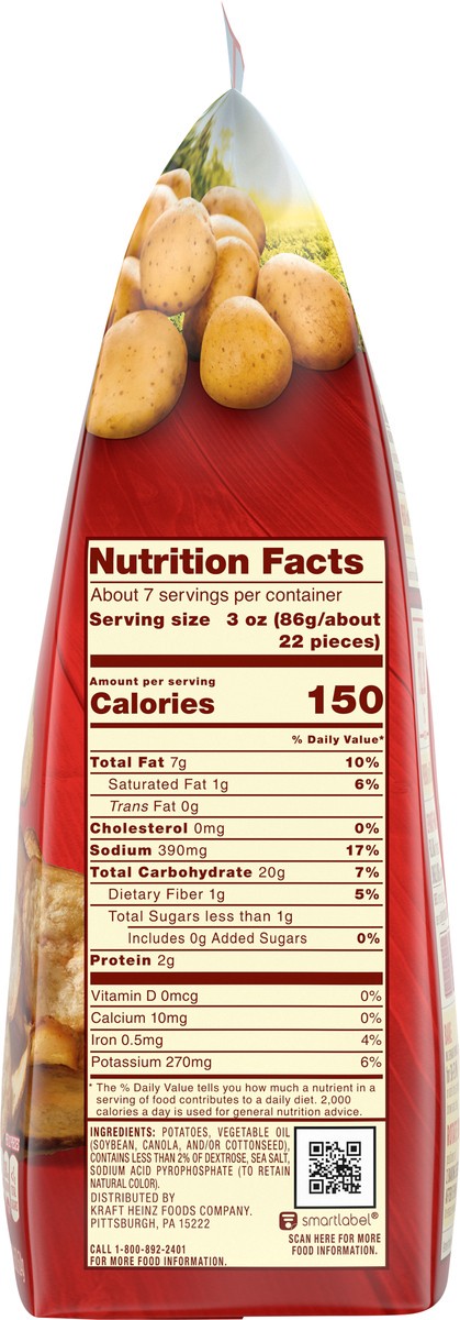 slide 5 of 9, Ore-Ida Air Fryer Chips Crispy Original Fried Sliced Potatoes 22 oz, 22 oz