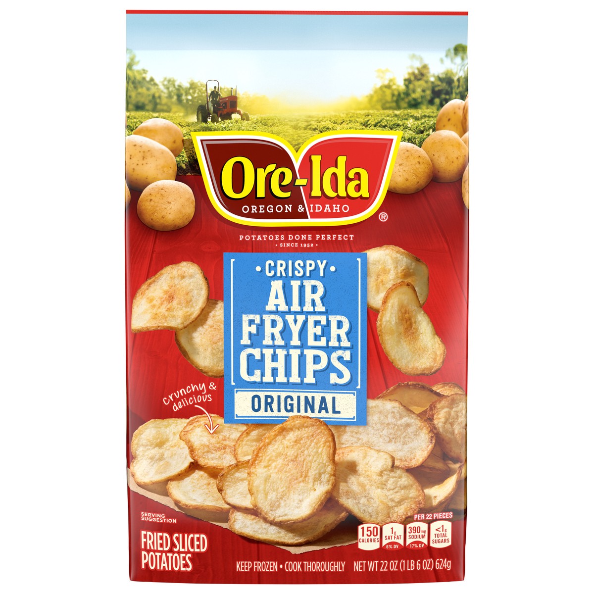 slide 1 of 9, Ore-Ida Air Fryer Chips Crispy Original Fried Sliced Potatoes 22 oz, 22 oz