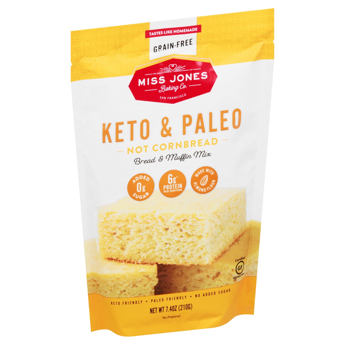 slide 3 of 9, Miss Jones Baking Co. Co Keto & Paleo Not Cornbread Bread & Muffin Mix, 7.4000001 oz