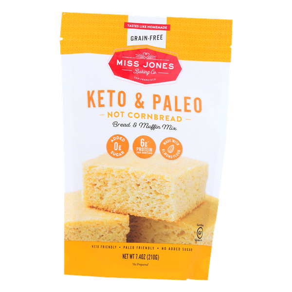 slide 1 of 1, Miss Jones Baking Co. Keto & Paleo Not Cornbread Bread & Muffin Mix, 7.4000001 oz