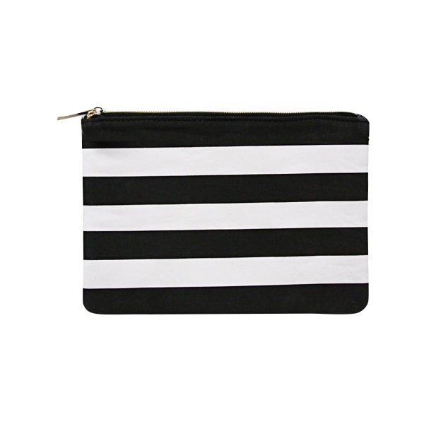 slide 1 of 1, Office Depot Brand Fabric Fashion Pencil Pouch, 8-1/2'' X 5-3/4'', Stripes, 1 ct