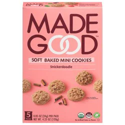 MadeGood Snickerdoodle Soft Baked Mini Cookies 5pk