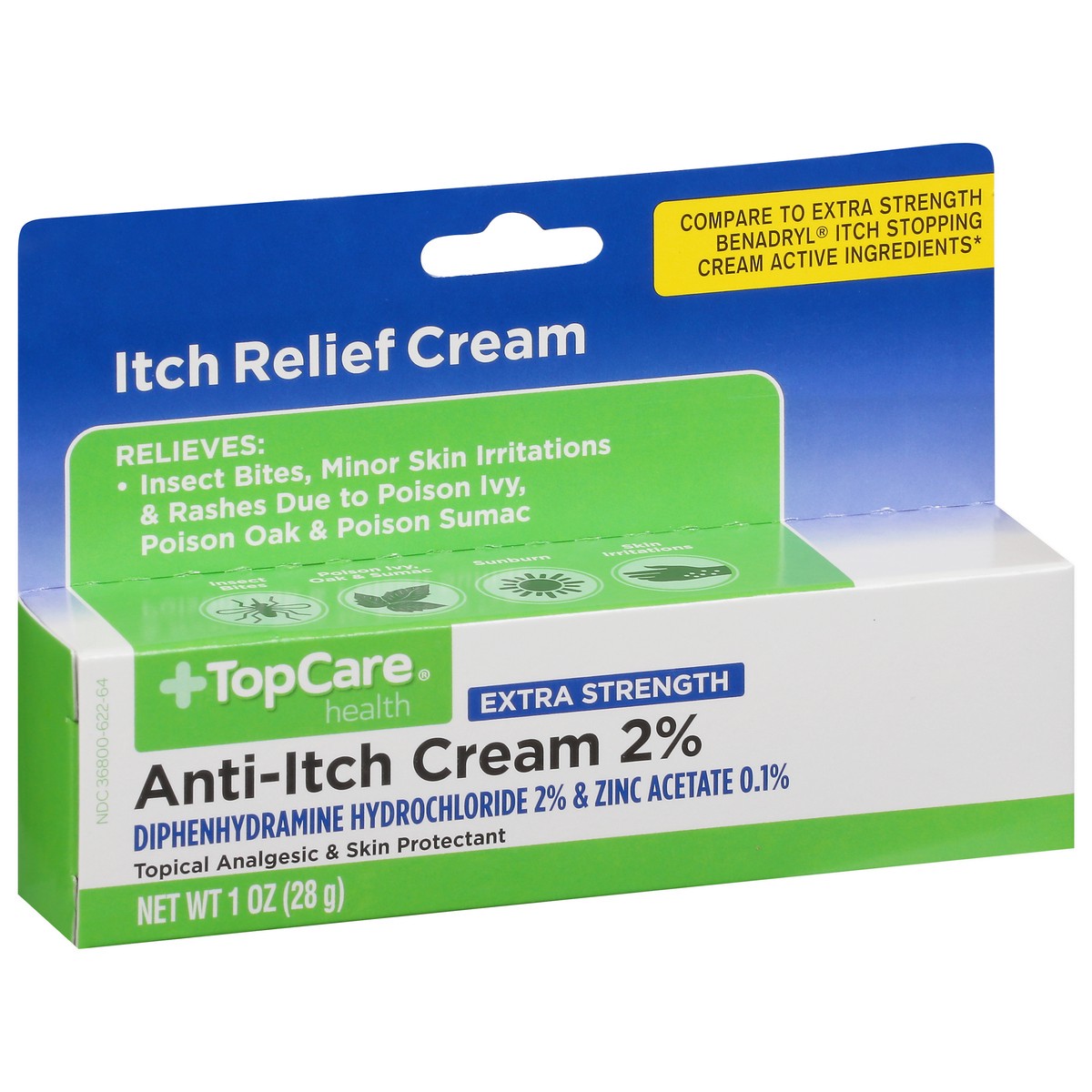 slide 2 of 9, TopCare Top Care Topcare Health Extra Strength Anti-Itch Cream 2%, 1 oz