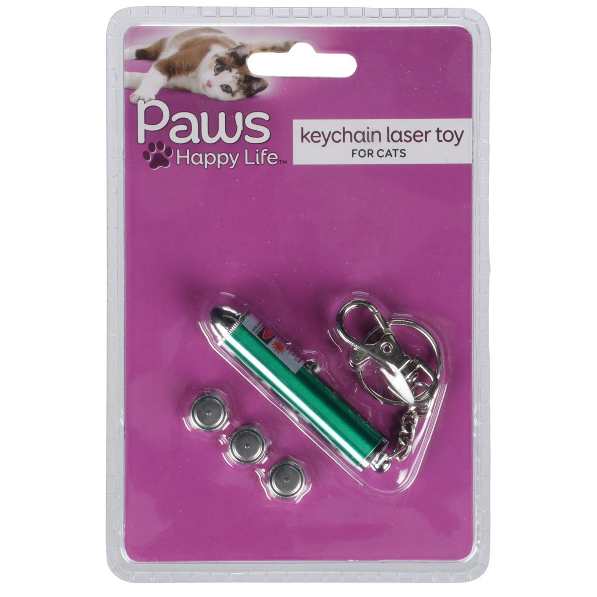 slide 7 of 8, Paws Happy Life Laser Toy/Keychain For Cats, 1 ct